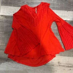 Free people flare sleeve top